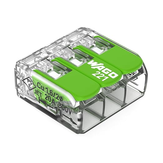 WAGO Green Range Terminal 3-Conductor 221-423 12er Pack